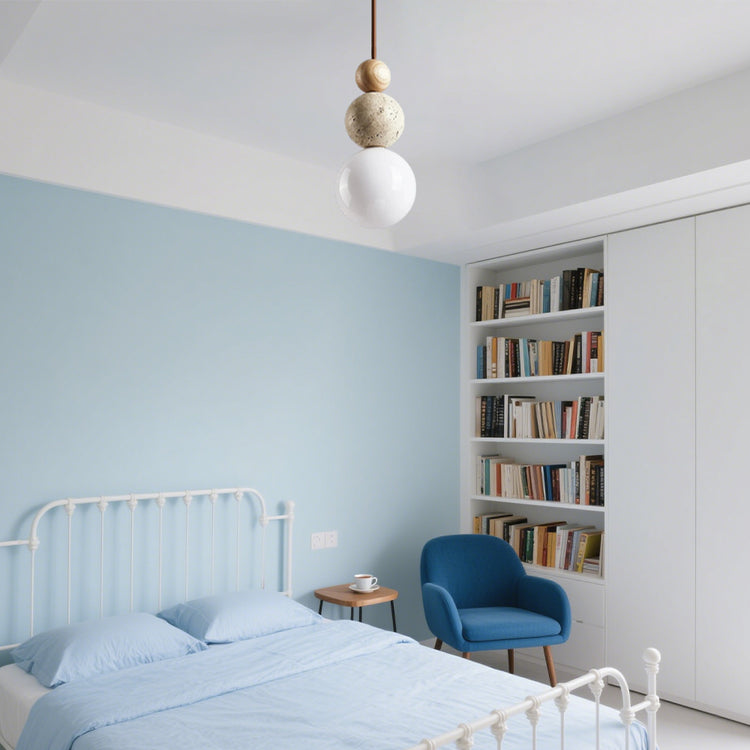 Moderne enkel travertin pendel