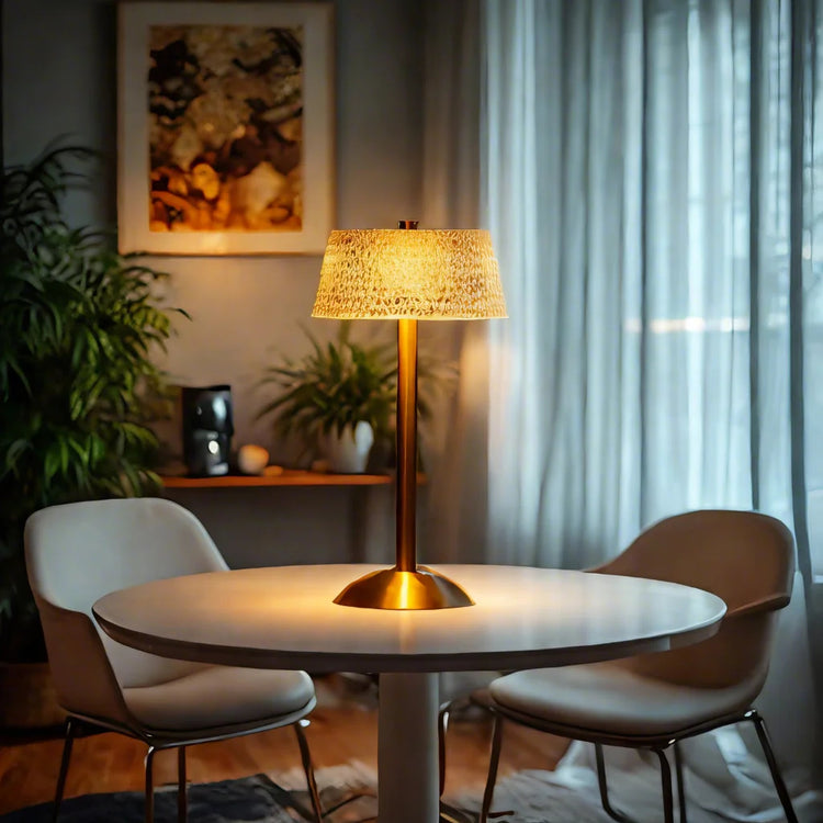 Moderne Crystal Metal Bordlampe