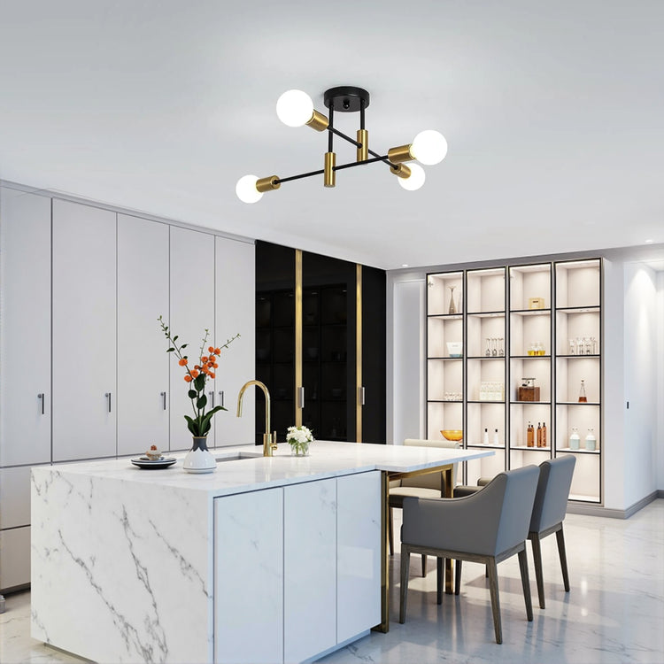 Moderne Nordic Multiple Blubs Loftslampe