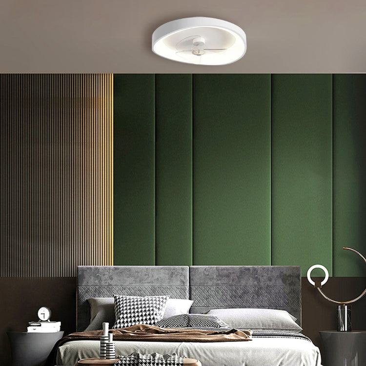 Moderne Minimalisme Hvid Loftsventilator Med Lys