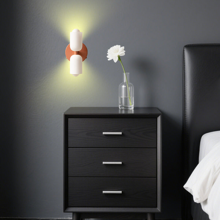 Glarefusion Creative stearinlys form dobbelt hoved væglampe