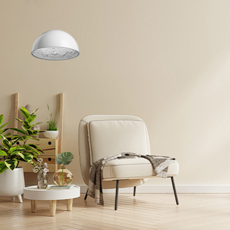Glarefusion Lampada a sospensione moderna e creativa in vetro semicircolare