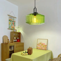 Noordse moderne vintage gestreepte glazen hanglamp