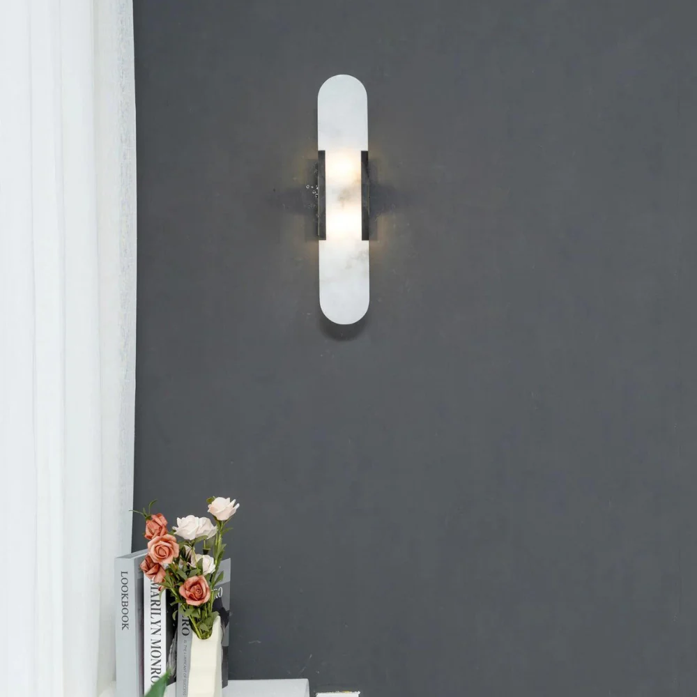 Modern minimalistisk marmorvägglampa
