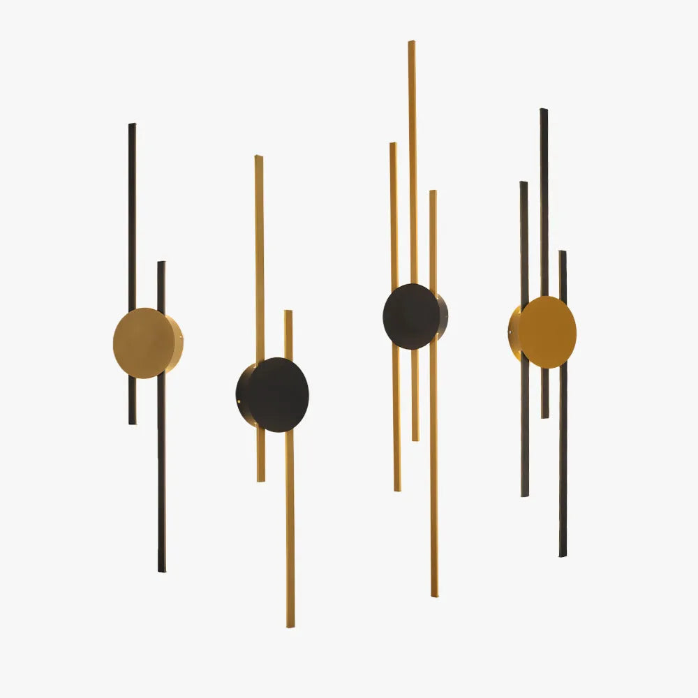 Elegante applique lineare in metallo e acrilico