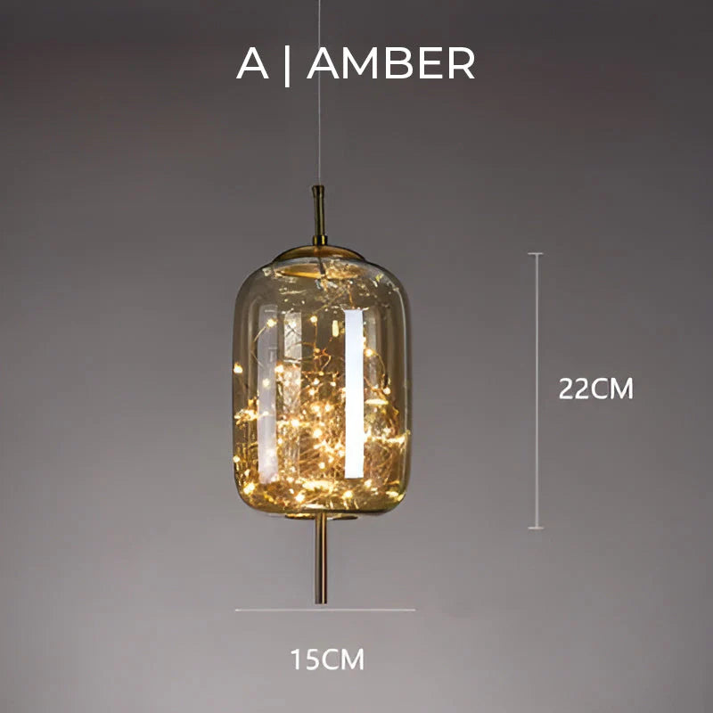 Moderne udsøgt glas pendellamp