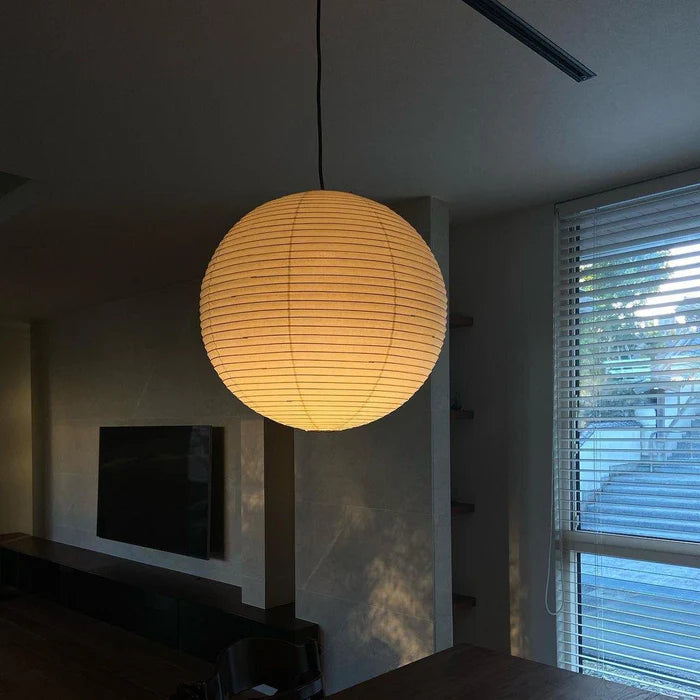 Large Paper Lantern Cage Chandelier