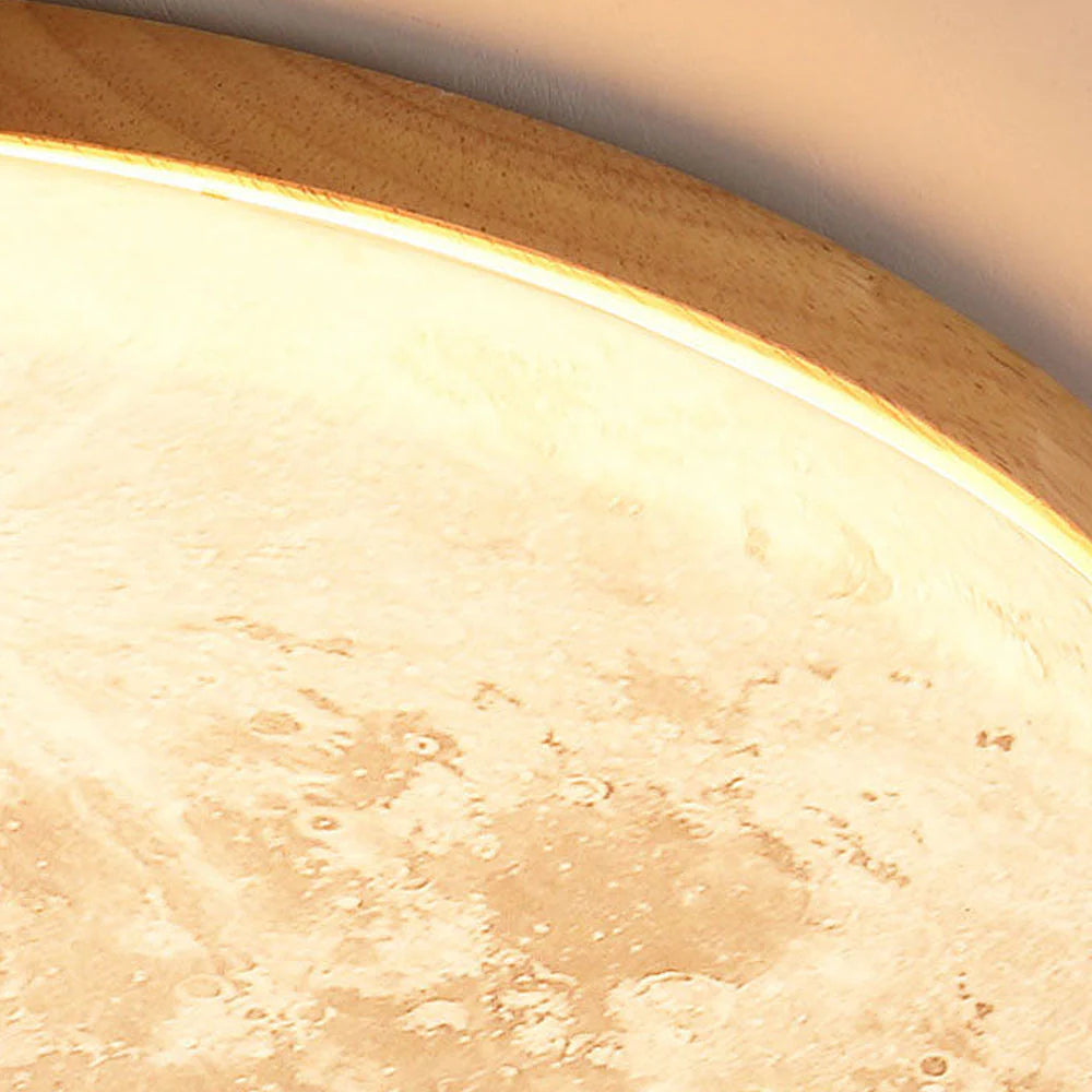 Plafonnier rond moderne et créatif en forme de lune