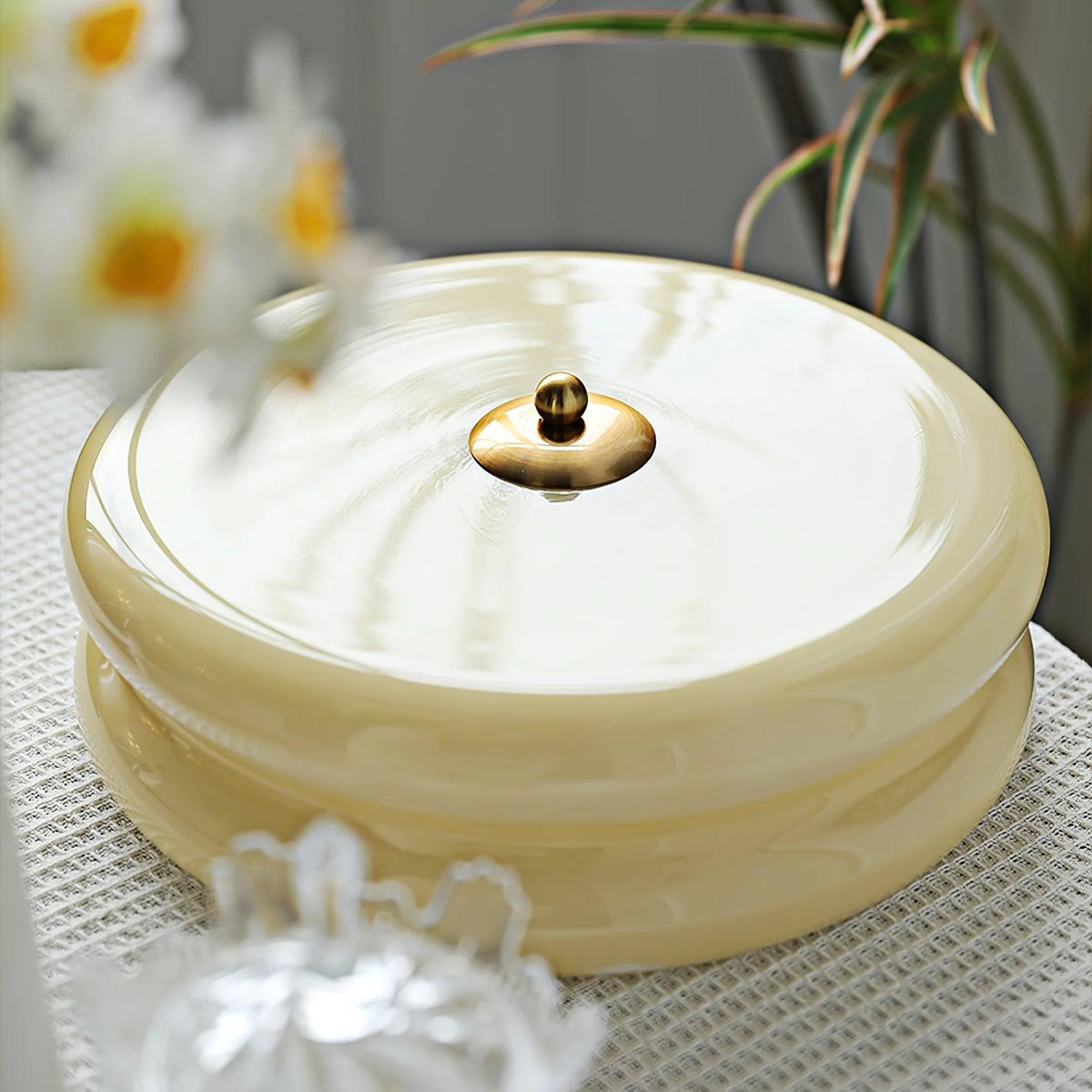Glarefusion Art Deco Cream Cake Plafond Light