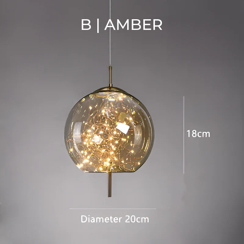 Moderne udsøgt glas pendellamp