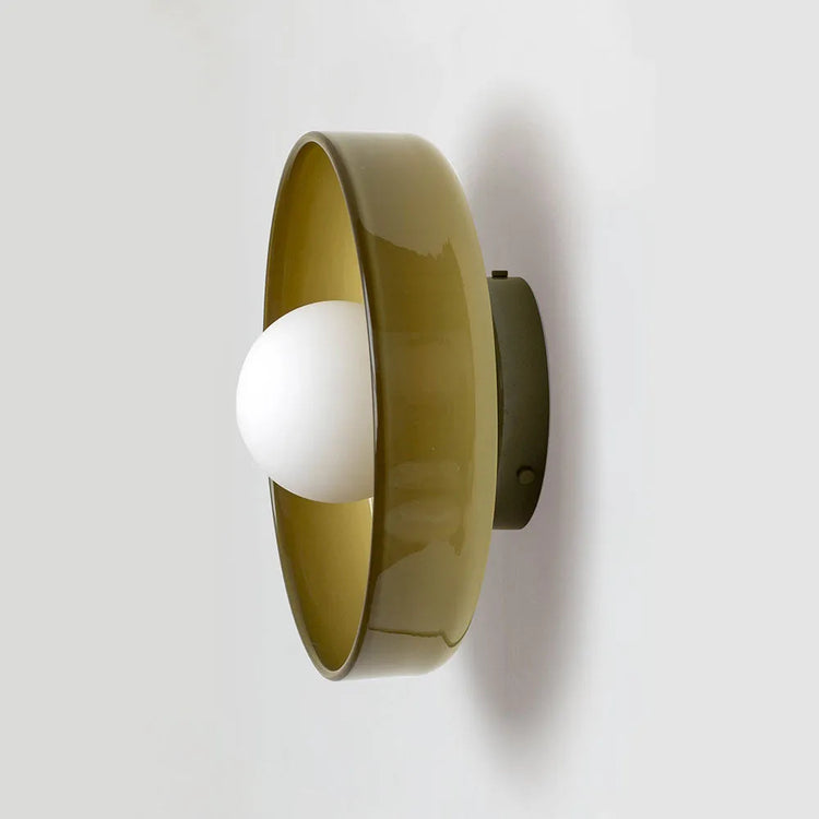 Moderne runde Deckenleuchte aus Glas