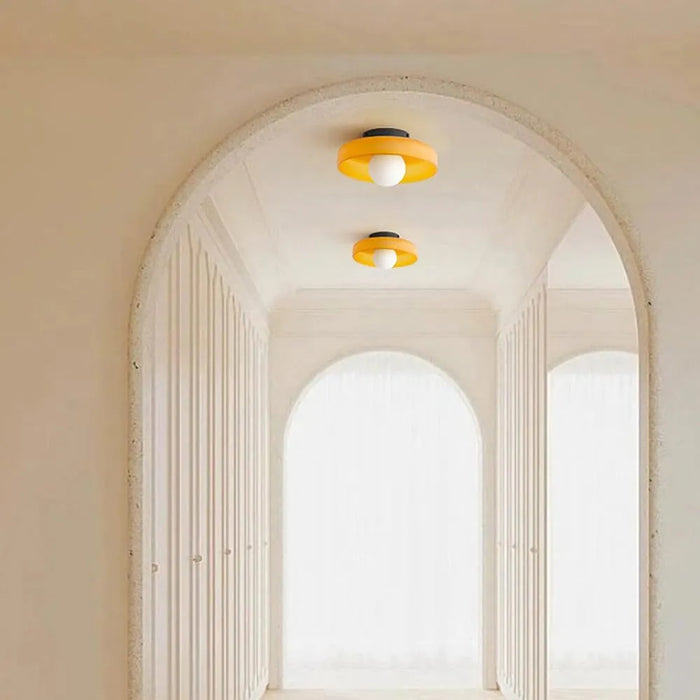 Modern Round Glass Ceiling Light