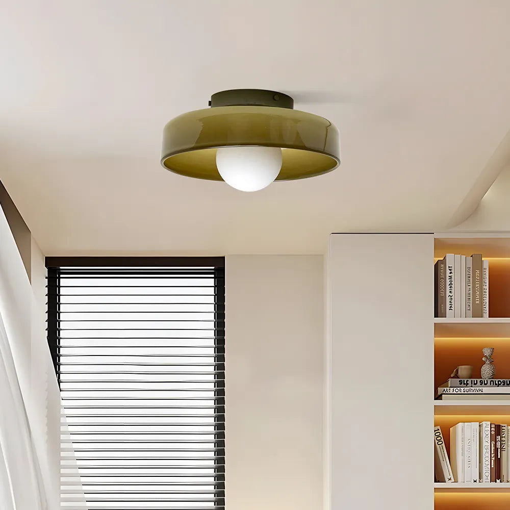 Modern Round Glass Ceiling Light