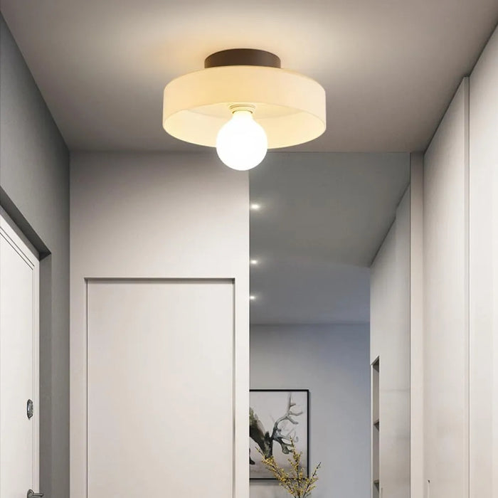 Moderne rund glasloftslampe