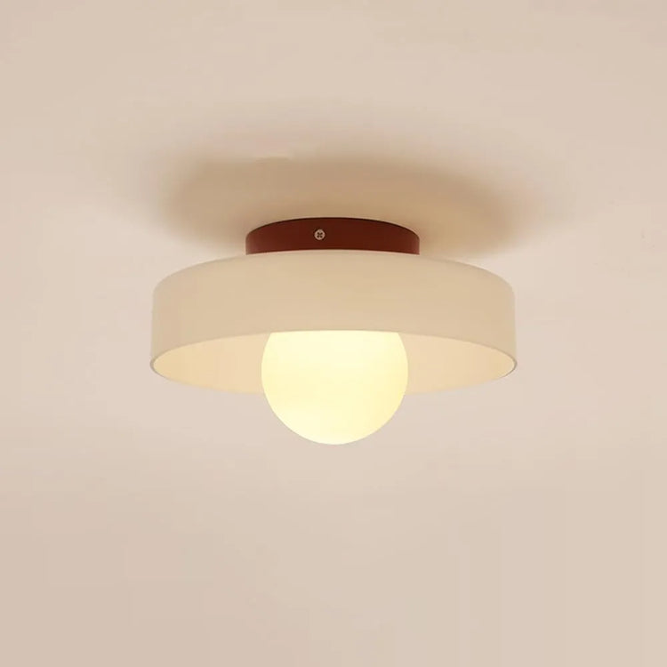 Moderne runde Deckenleuchte aus Glas