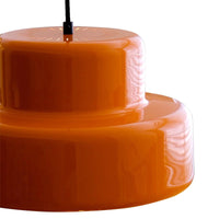 Moderne Vintage Bauhaus Orange Pendelleuchte