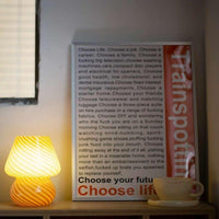 Retro kreativ glas svamp bordlampe