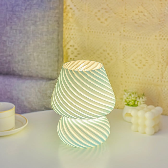 Retro kreativ glas svamp bordlampe