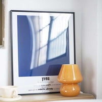 Retro kreativ glas svamp bordlampe