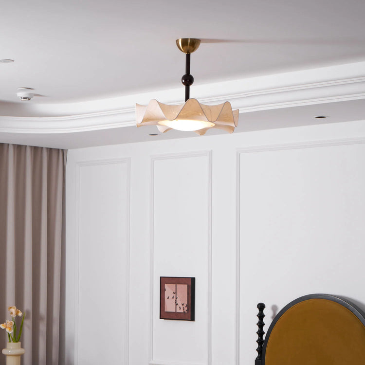 Klassisk Round Wave stof loftslampe