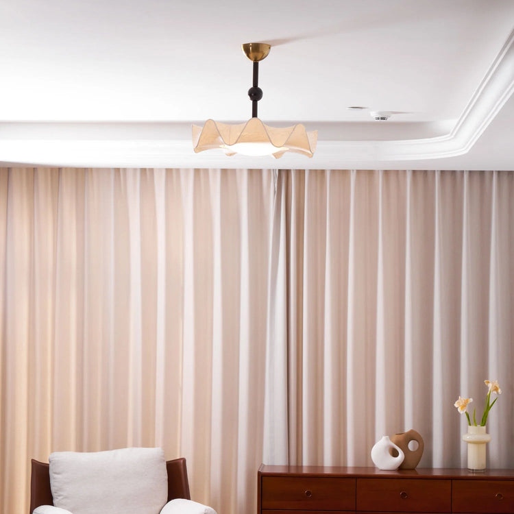 Klassisk Round Wave stof loftslampe