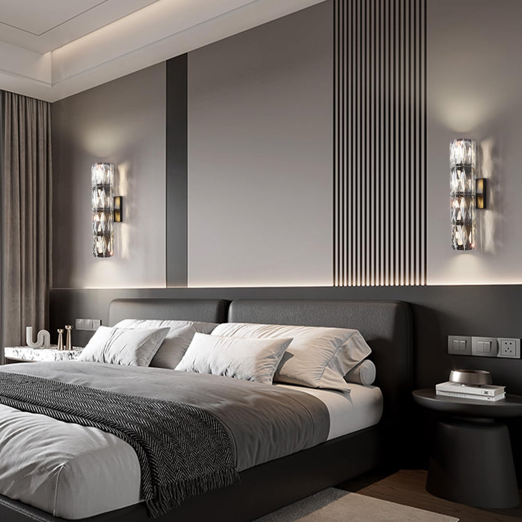 Elegant Polygonal Crystal Wall Light