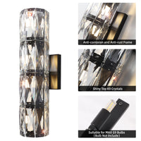 Elegant Polygonal Crystal Wall Light