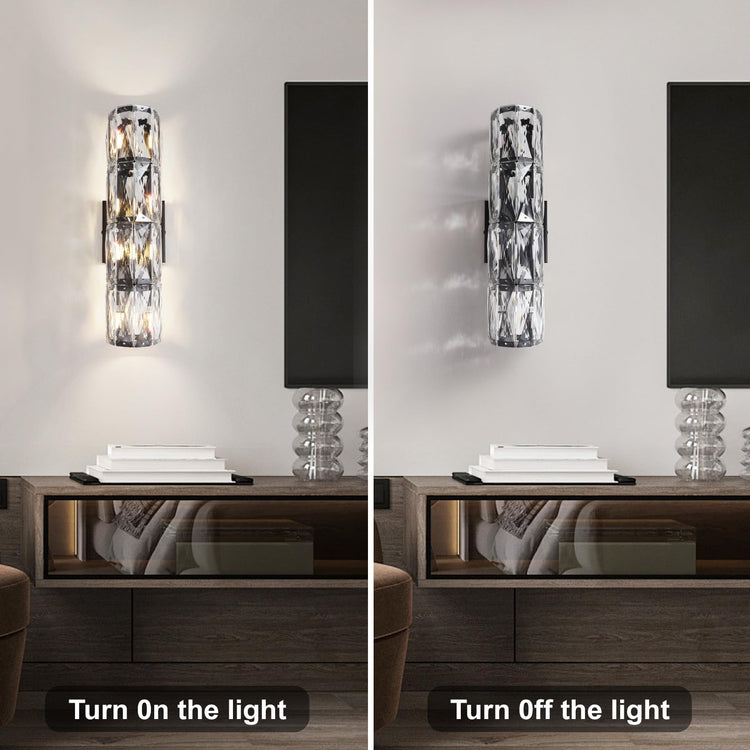 Elegant Polygonal Crystal Wall Light