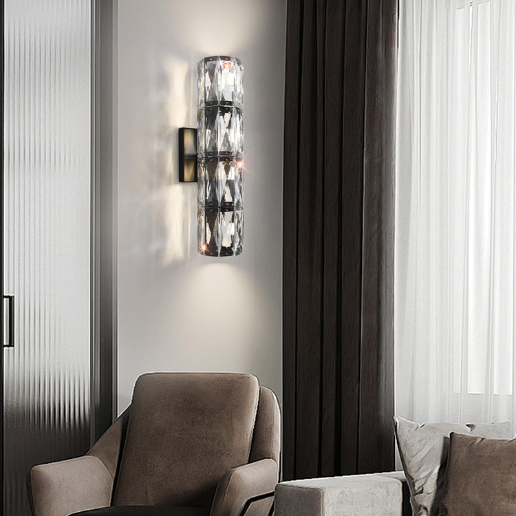 Elegant Polygonal Crystal Wall Light