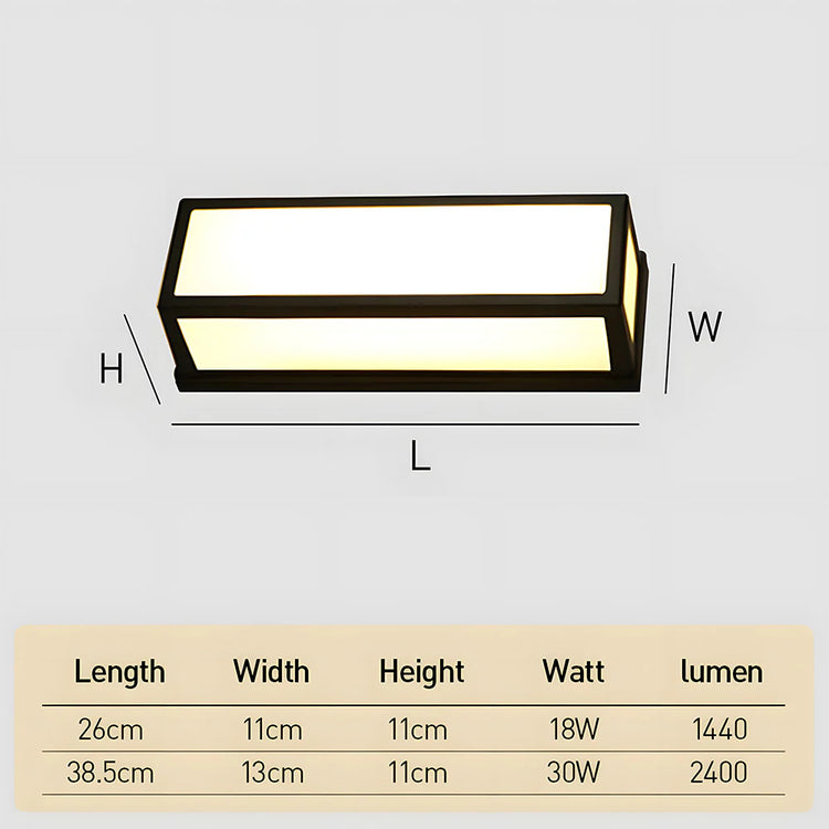 Modern Black Hardware Waterproof LED Outdoor Wall Light
