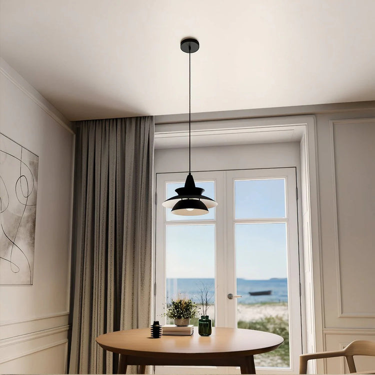 Classic Retro Black Aluminum Pendant Light