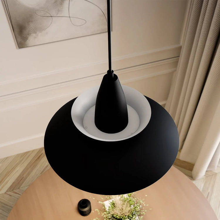 Classic Retro Black Aluminum Pendant Light