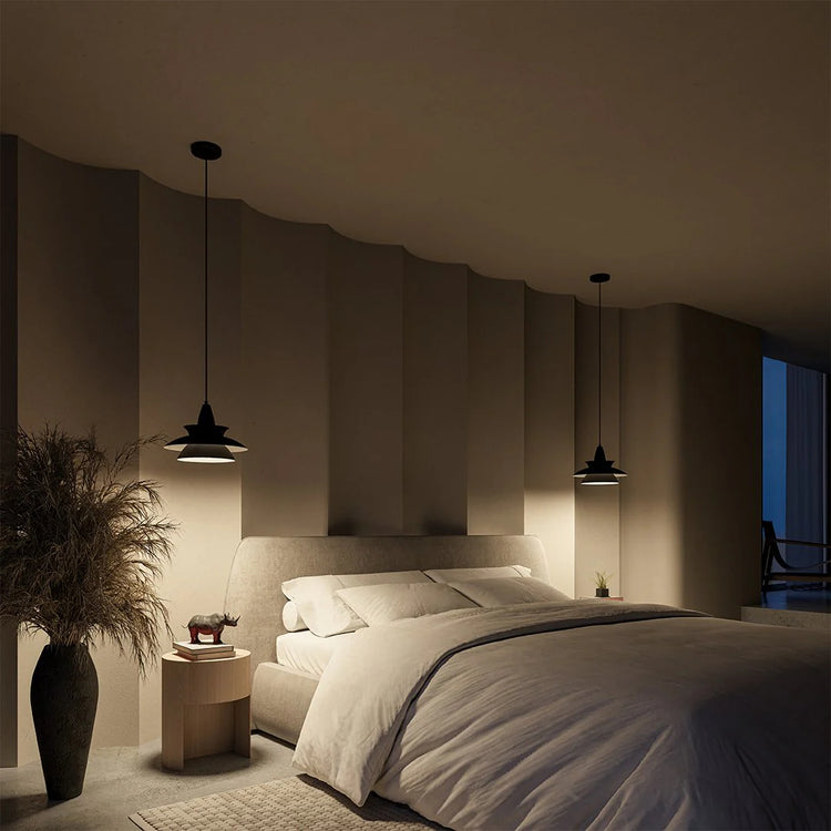 Classic Retro Black Aluminum Pendant Light