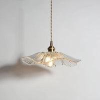 Retro Lotus Leaf Shape Glass Pendant Lamp