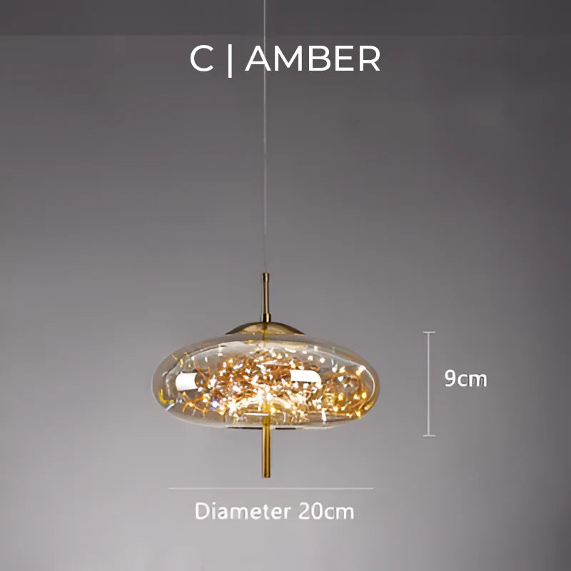 Moderne udsøgt glas pendellamp