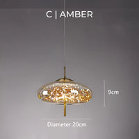 Moderne udsøgt glas pendellamp