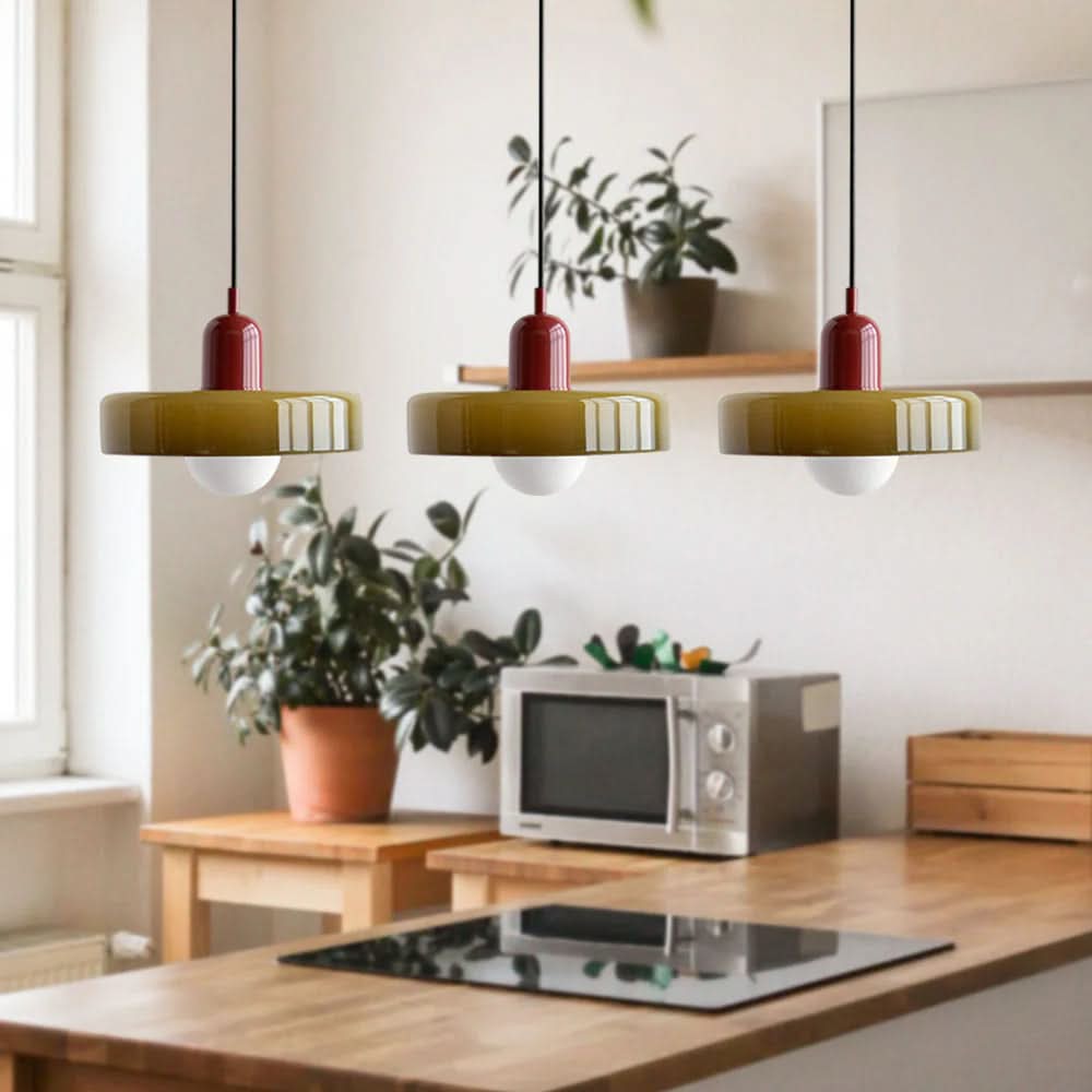 Glarefusion Moderne Bauhaus Glas LED Pendel