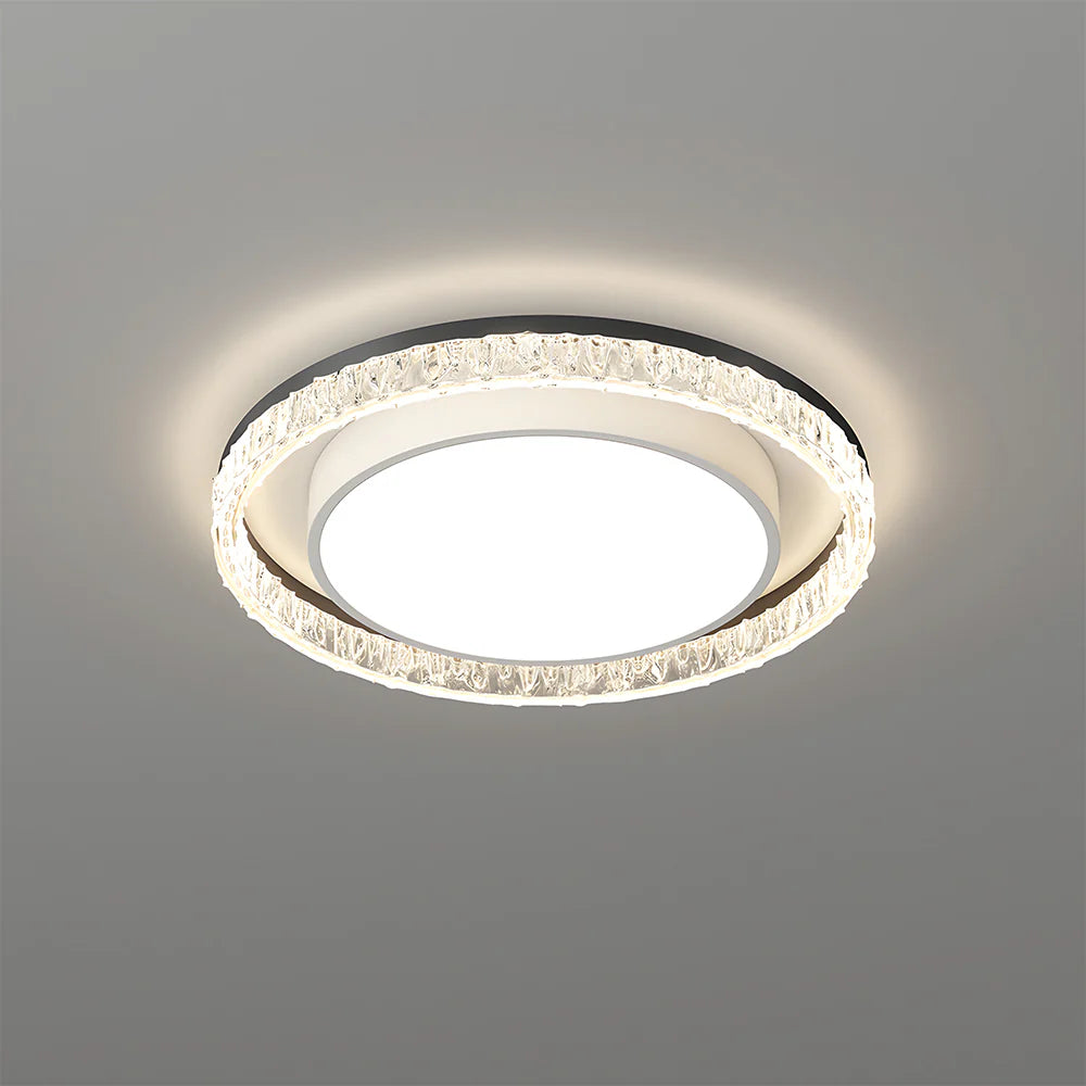 Plafoniera moderna a LED rotonda nera