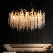 Lampadario di cristallo a cascata Stelle Cadenti