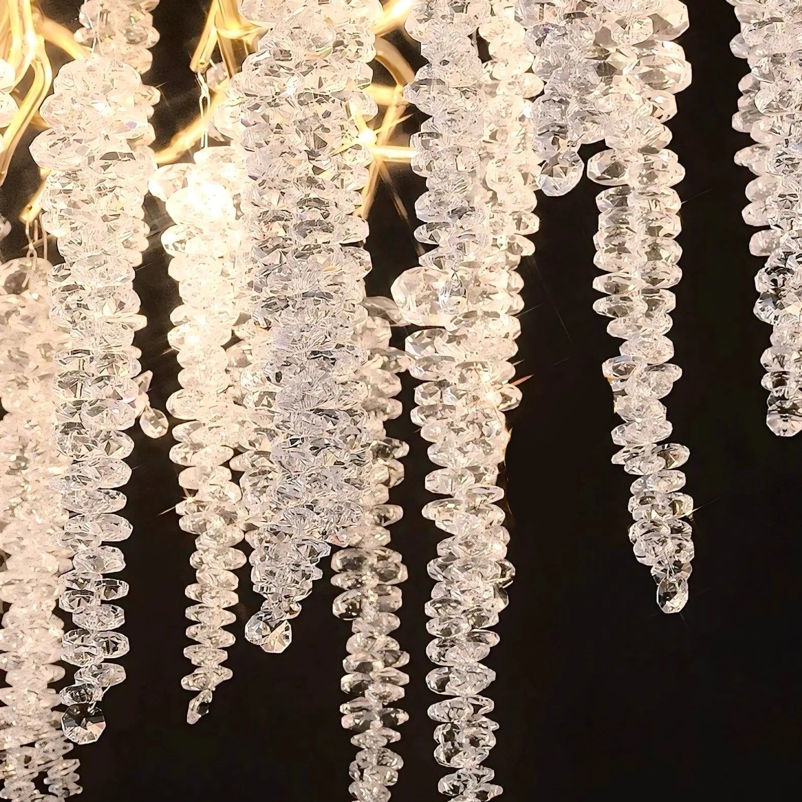 Lampadario di cristallo a cascata Stelle Cadenti