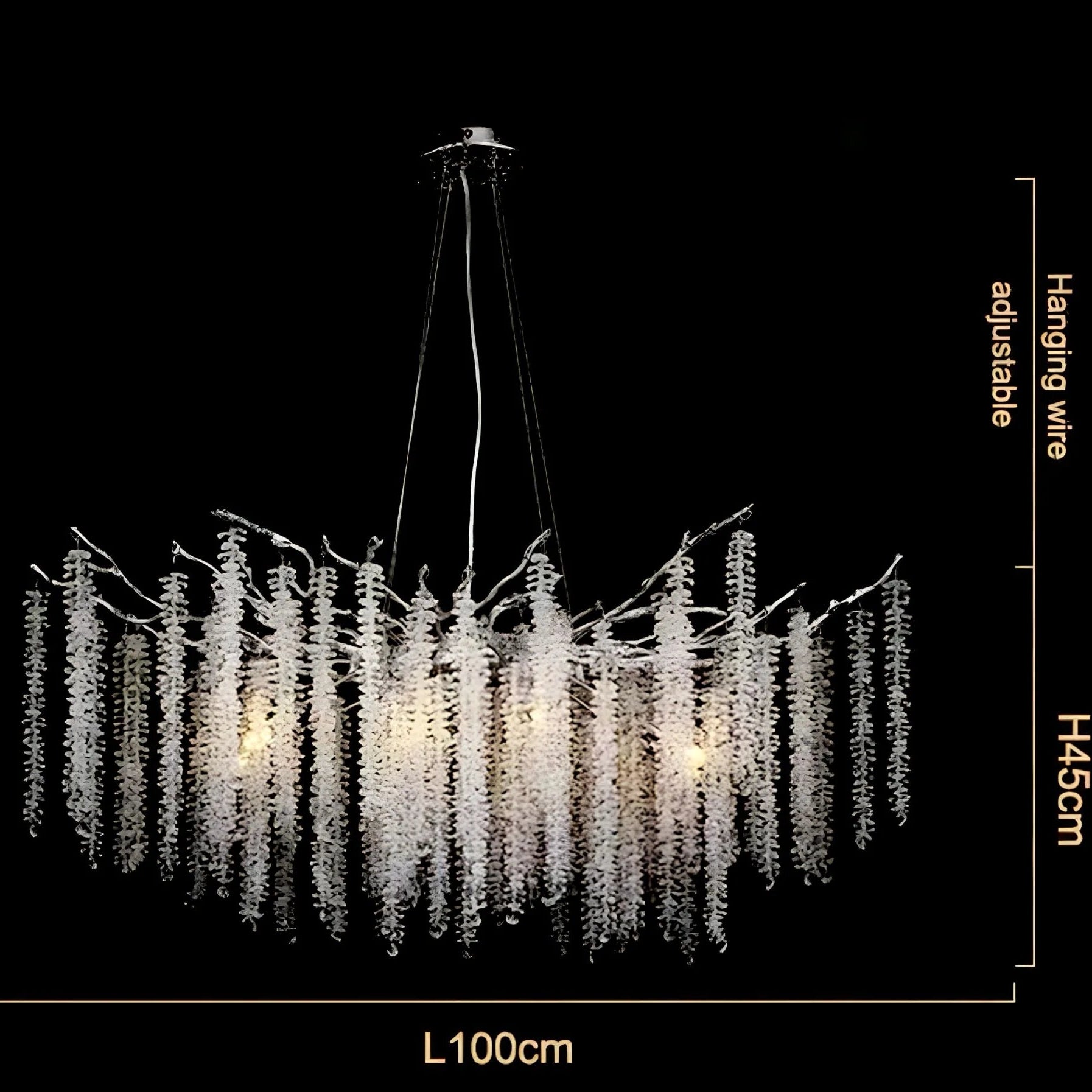 Lampadario di cristallo a cascata Stelle Cadenti
