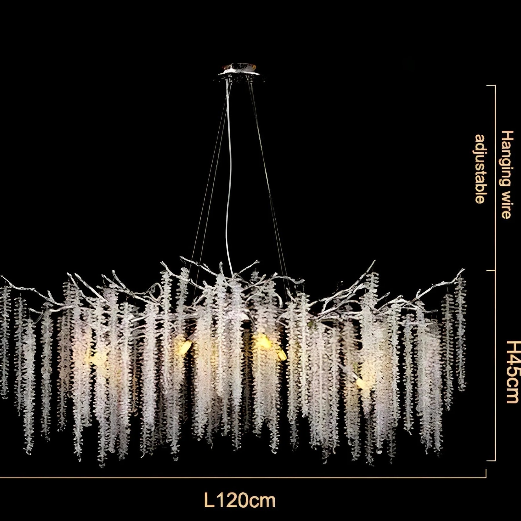 Lampadario di cristallo a cascata Stelle Cadenti