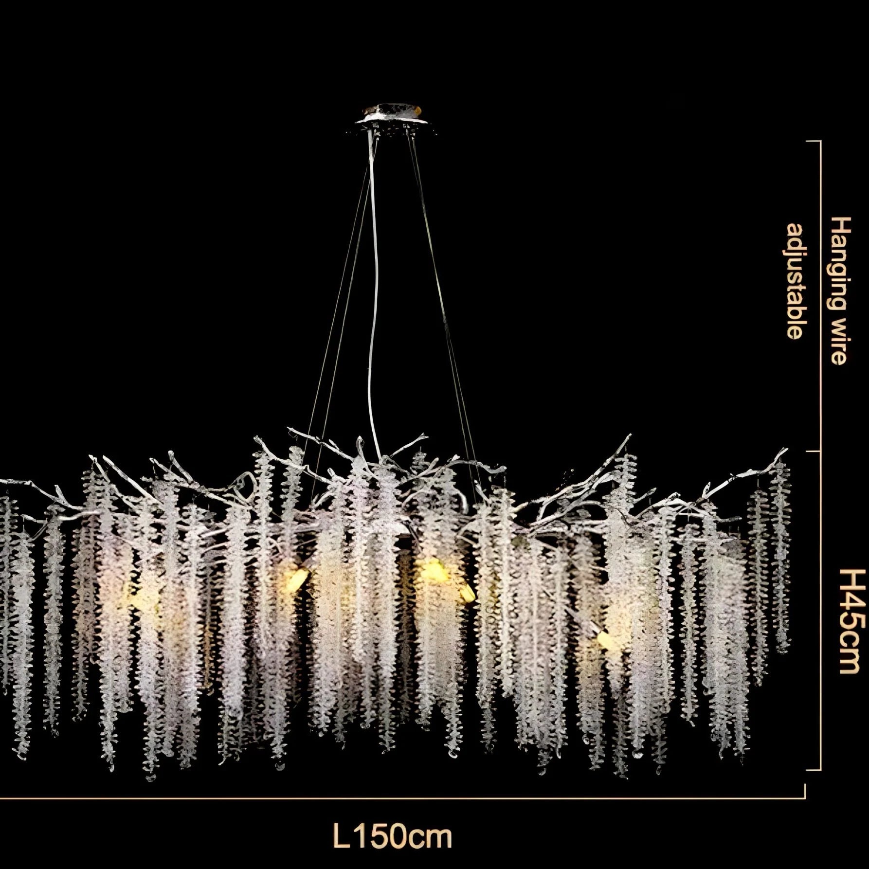 Lampadario di cristallo a cascata Stelle Cadenti