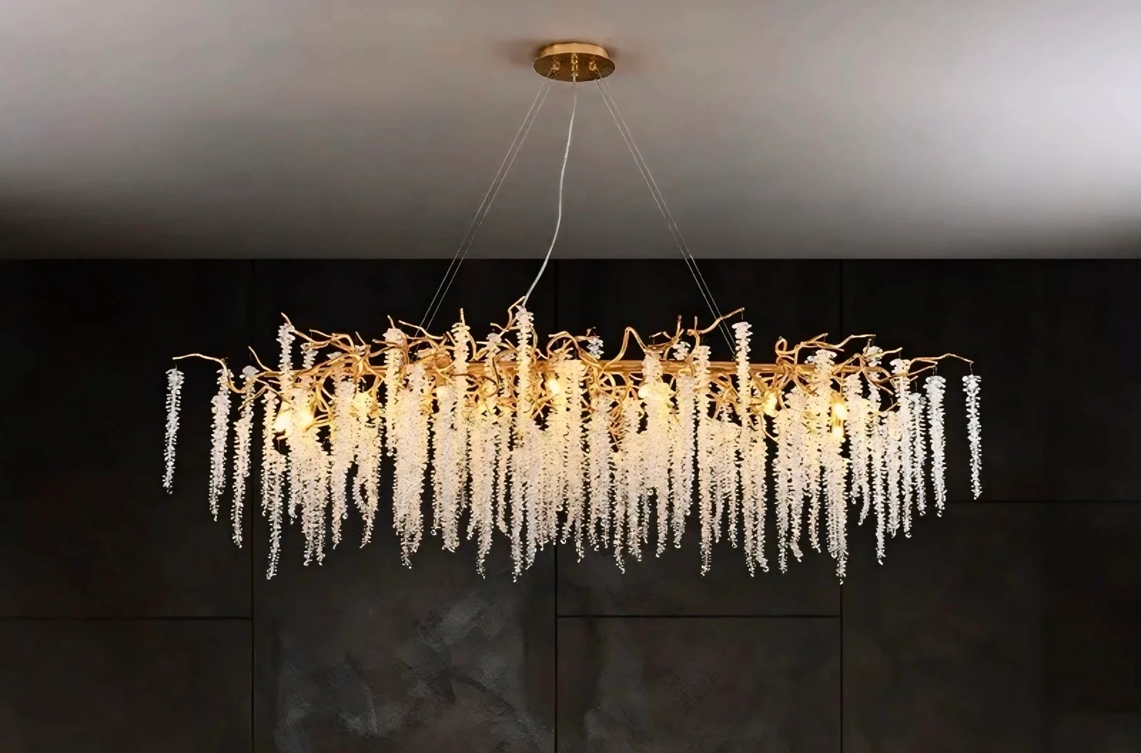 Lampadario di cristallo a cascata Stelle Cadenti