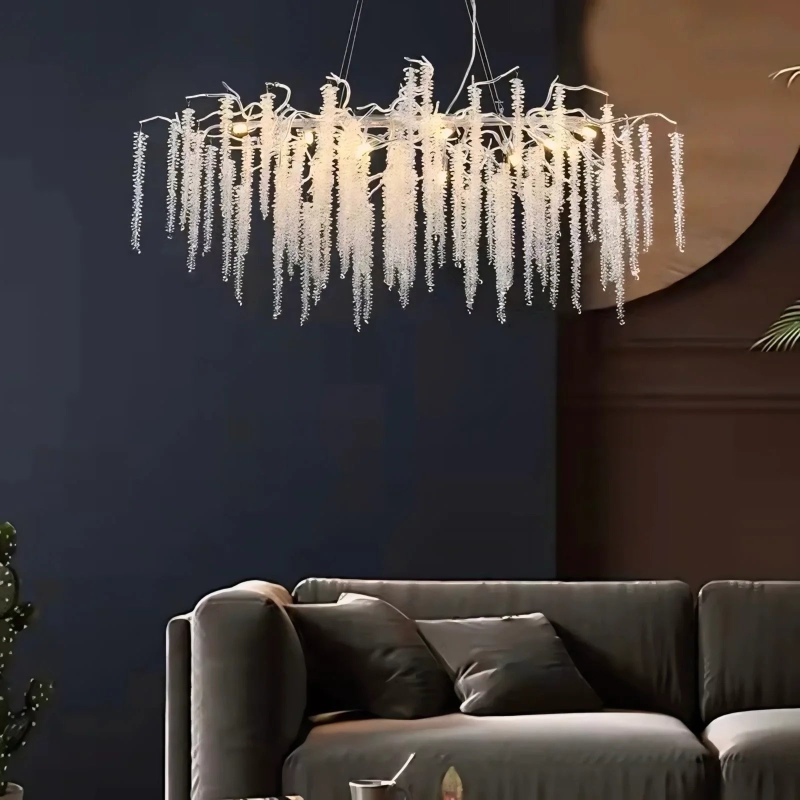 Lampadario di cristallo a cascata Stelle Cadenti