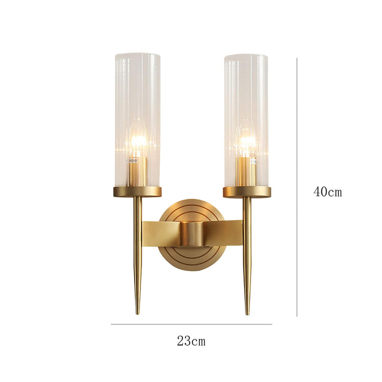 Modern Elegance Cylinder Glass Wall Light