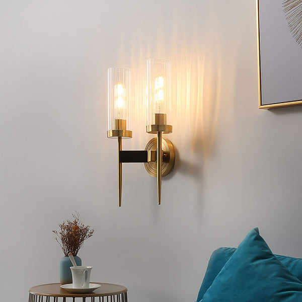 Modern Elegance Cylinder Glass Wall Light