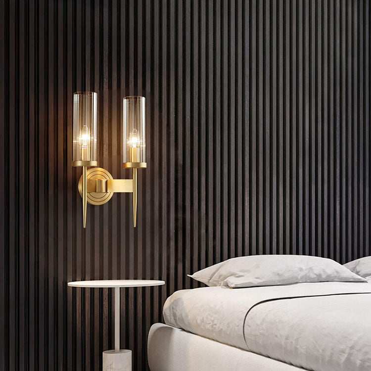 Modern Elegance Cylinder Glass Wall Light