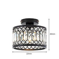 Modern Crystal Round Flush Mount Ceiling Light