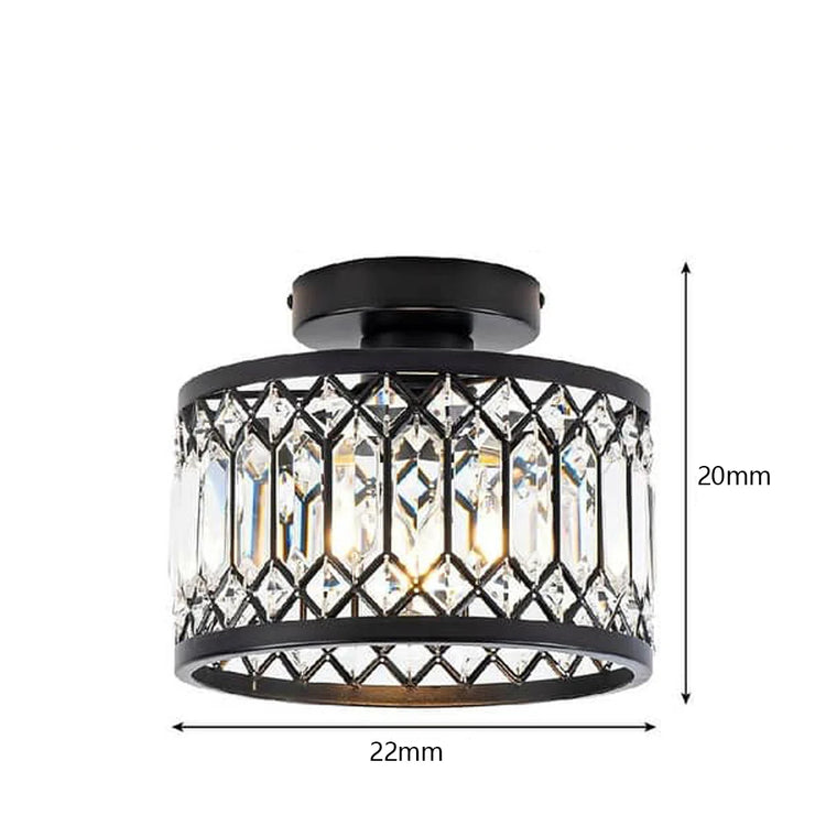 Modern Crystal Round Flush Mount Ceiling Light